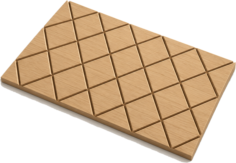 AUS Tiles AT8 - Diamond Groove acoustic panel design